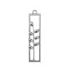 1, 34x8mm Beadwork Silver Plated Branch with Leaves Pendant / Link