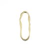 1, 35x13mm Beadwork Gold Plated Organic Oval Pendant / Link