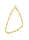 1, 40.5x22.5mm Beadwork Gold Plated Free Form Trianlge Pendant / Link