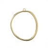 1, 40x34mm Beadwork Gold Plated Organic Circle Pendant / Link