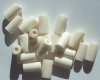 20 13x7mm White Tube Worked on Bone Beads