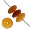 16 Inch Strand of 4x7mm Golden Worked On Horn Beads