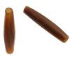 10 38mm Natural Horn Oval / Pipe Worked on Bone Beads
