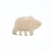 1, 23x32mm Carved White Walking Bear Worked on Bone Pendant
