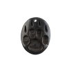  1, 32x25mm Carved Oval Dark Grey Bear Paw Worked on Bone Pendant
