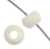 200 3mm White Worked on Bone Spacer Beads