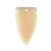  1, 59x33mm Carved Light Beige Arrowhead Worked on Bone Pendant