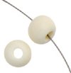 100 6mm Round Ivory Worked on Bone Beads