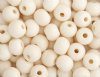 25 8mm Round White Worked on Bone Beads