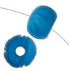 10, 9x10mm Dyed Turquoise Carved Worked on Bone Spacer Beads