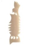 1, 99x29mm White Carved Eagle On Top of Pine Tree Worked on Bone Pendant 