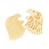  1, 41x313mm Carved Antique Beige Eagle Head Worked on Bone Pendant