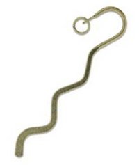 1 85mm Antique Brass Small Squiggle Bookmark 