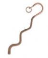 1 85mm Antique Copper Plate Small Squiggle Bookmark 