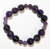 Amethyst 6mm and 10mm Beaded Bracelet