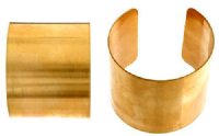 2 Inch Wide Flat Brass Cuff Bracelet
