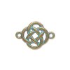 1, 18mm Brass Patina Celtic Knot Connector / Link