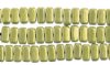 50 6x3mm Lime Punch Saturated Metallic Two Hole Glass Brick Beads 