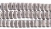 50 6x3mm Almost Mauve Saturated Metallic Two Hole Glass Brick Beads 