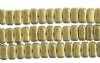 50 6x3mm Meadowlark Saturated Metallic Two Hole Glass Brick Beads