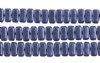 50 6x3mm Ultra Violet Saturated Metallic Two Hole Glass Brick Beads
