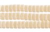 50 6x3mm Opaque Champagne Lustre Two Hole Glass Brick Beads 