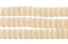 50 6x3mm Opaque Champagne Lustre Two Hole Glass Brick Beads 