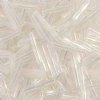 25 Grams of 15mm Transparent Crystal Iris Twisted Bugle Beads