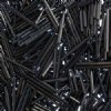 25 grams of 30mm Opaque Black Bugle Beads