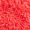 50g #3 Bugle Opaque Red Bugle Beads