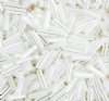 50 grams of #3, 7mm, White Ceylon Bugle Beads