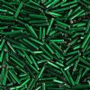 50 Grams of #5 Silverlined Green Bugle Beads