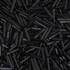 50g #5 Opaque Black Bugle Beads