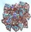 25 12mm Light Amethyst AB Butterfly Beads