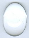 1 18x13mm Clear Unfoiled Oval Glass Cabochon