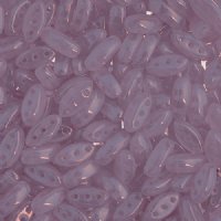 50, 8x3mm Purple Opal 3 Hole Czech Glass Cali Beads