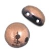 22, 8mm Capri Half Coated On Black Glass Candy Beads