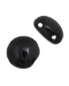 22, 8mm Opaque Black Glass Candy Beads