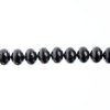 28, 6x8mm Hematite Candy Oval Glass Beads