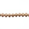 28, 6x8mm Metallic Gold Candy Oval Glass Beads