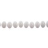 28, 6x8mm White Alabaster Candy Oval Glass Beads