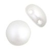 22, 8mm Pastel White Pearl Glass Candy Beads