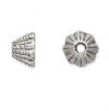 20 8x5mm Antique Silver Corrugated Bead Caps