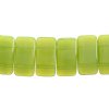 15, 9x17mm Green Opal Two Hole Glass Carrier Beads