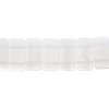 15, 9x17mm White Opal Two Hole Glass Carrier Beads