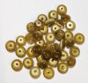 40 3x6mm Gold Fiber Optic Rondelles