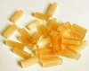 15 13x4mm Light Orange Fiber Optic Square Tubes