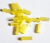 15 13x4mm Light Yellow Fiber Optic Square Tubes