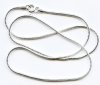 1 18 inch 1.5mm Sterling Silver Plated Snake Chain
