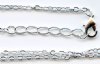 1 18 inch 2mm Silver Plated Cable Chain Necklace with Extender